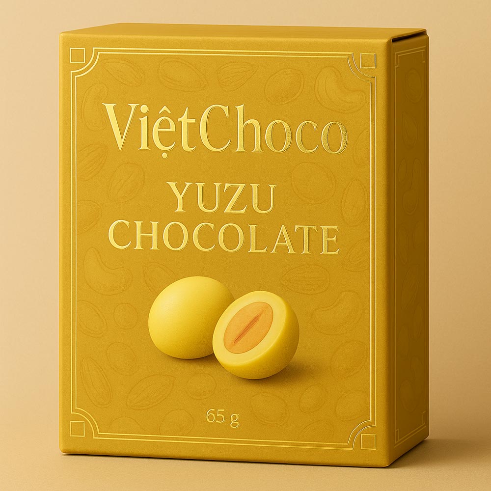 Vietchoco Yuzu Chocolate 65g – Socola Yuzu phủ hạt dinh dưỡng
